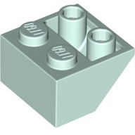 Lego kostka (kostička) 2x2 sklon (šikmá) 45° invertovaná, světlá voda (6300588)